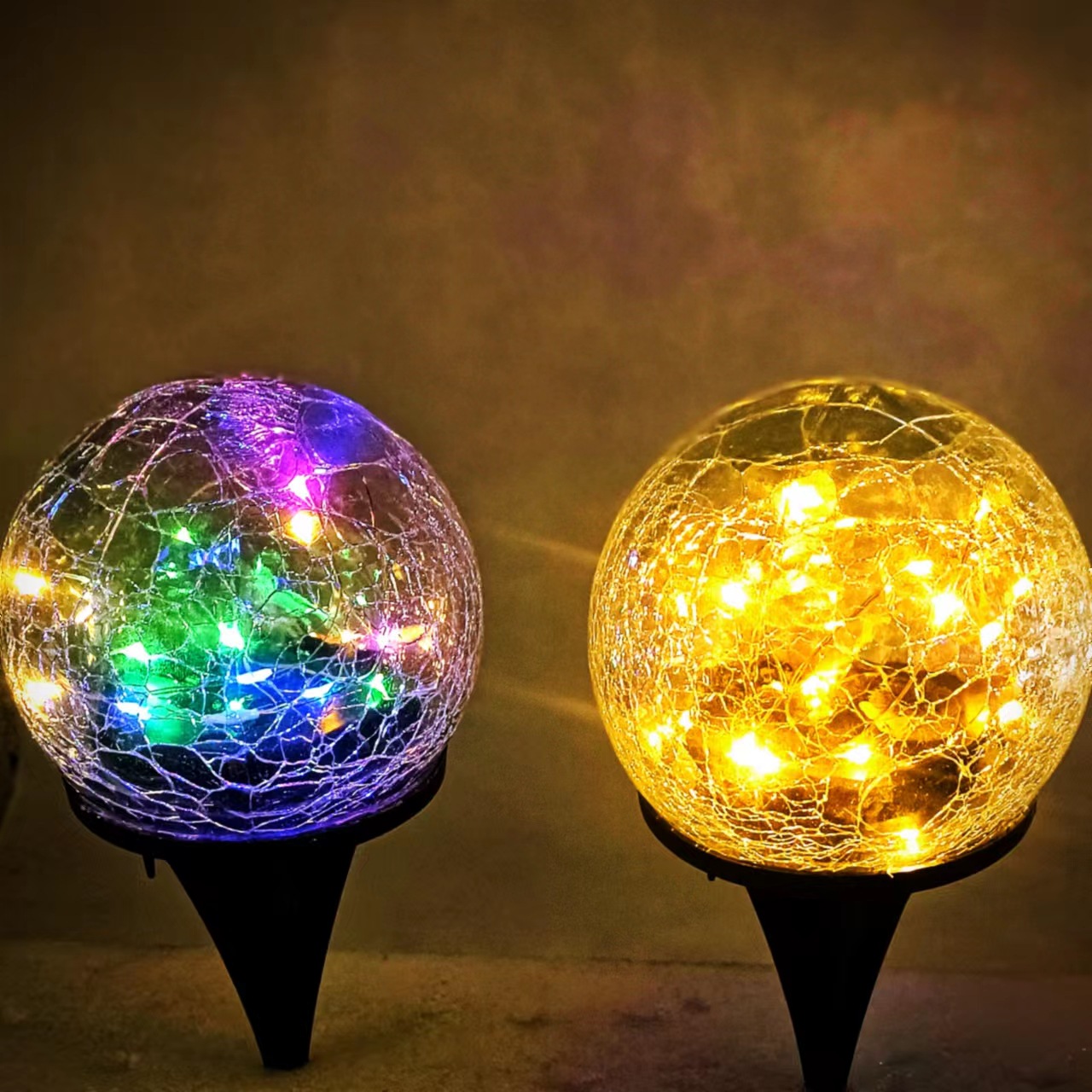 Crack Glass Ball Solar Light Stick