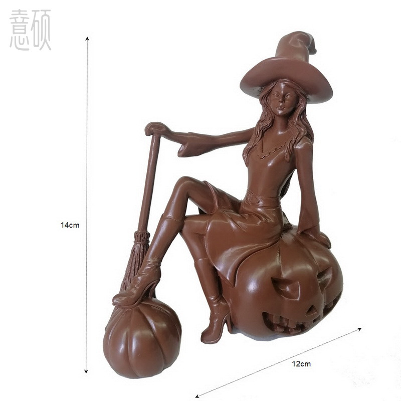 Resin Halloween Young Witch Figurine