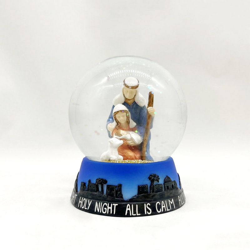 Resin Holy Family Nativity Water Ball