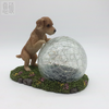 Puppy And Glass Orb Solar LED Light