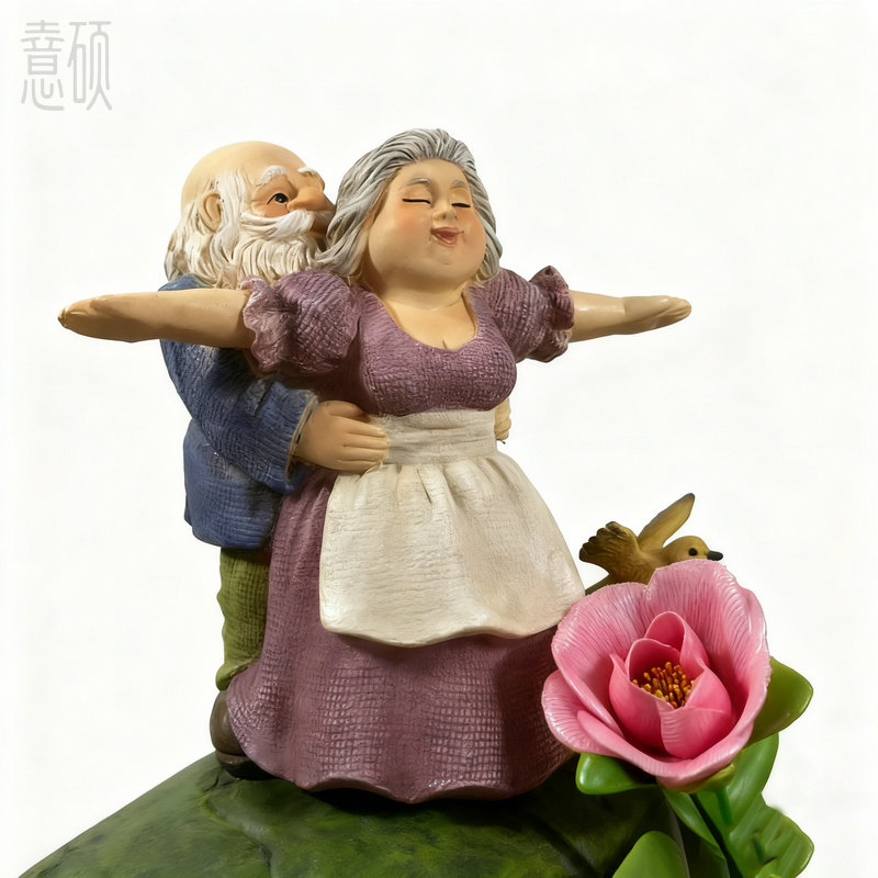 Hand-Painted Resin Funny Gnome Mini Figurines