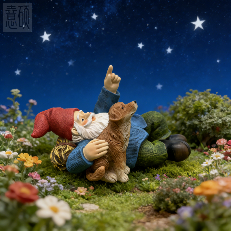 3.5-Inch Hand-Painted Resin Dwarf Gnome Figurines