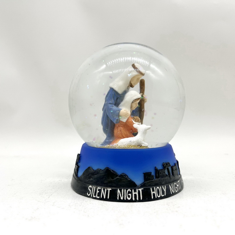 Resin Holy Family Nativity Water Ball