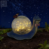 Resin Turtle Snail Glass Ball Decorative Garden Light
