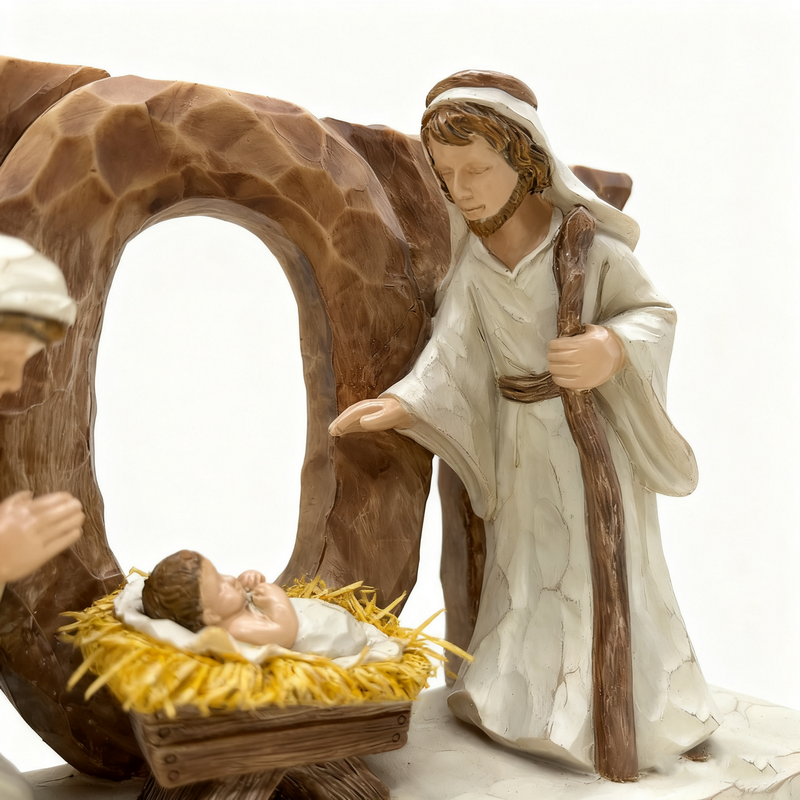 Resin Nativity Joy To The World Figurines Statue