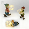 Resin Gnome Boy Blowing Bubble Garden Light