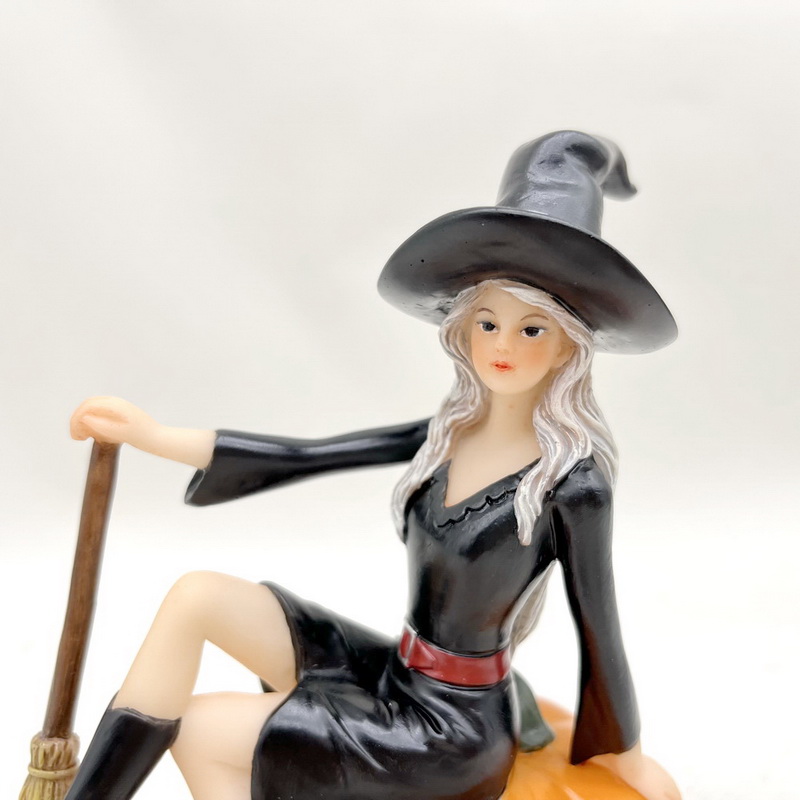 Resin Halloween Young Witch Figurine