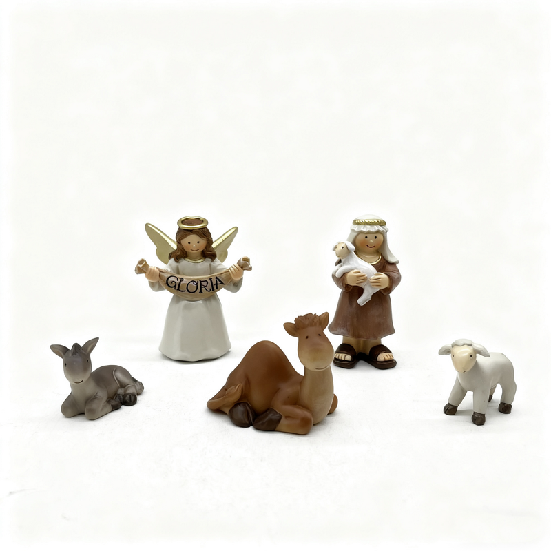 Resin Nativity Mini Figurine Set