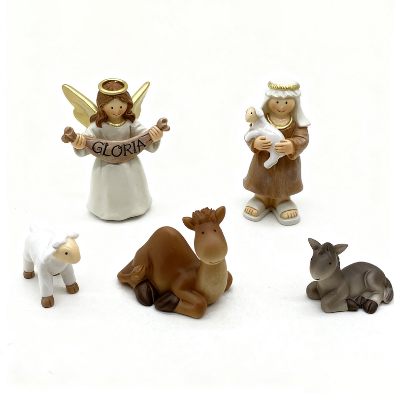 Resin Nativity Mini Figurine Set