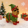 Poly Resin Christmas Puppy Figurines
