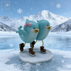 Resin Winter Sport Birds figurine
