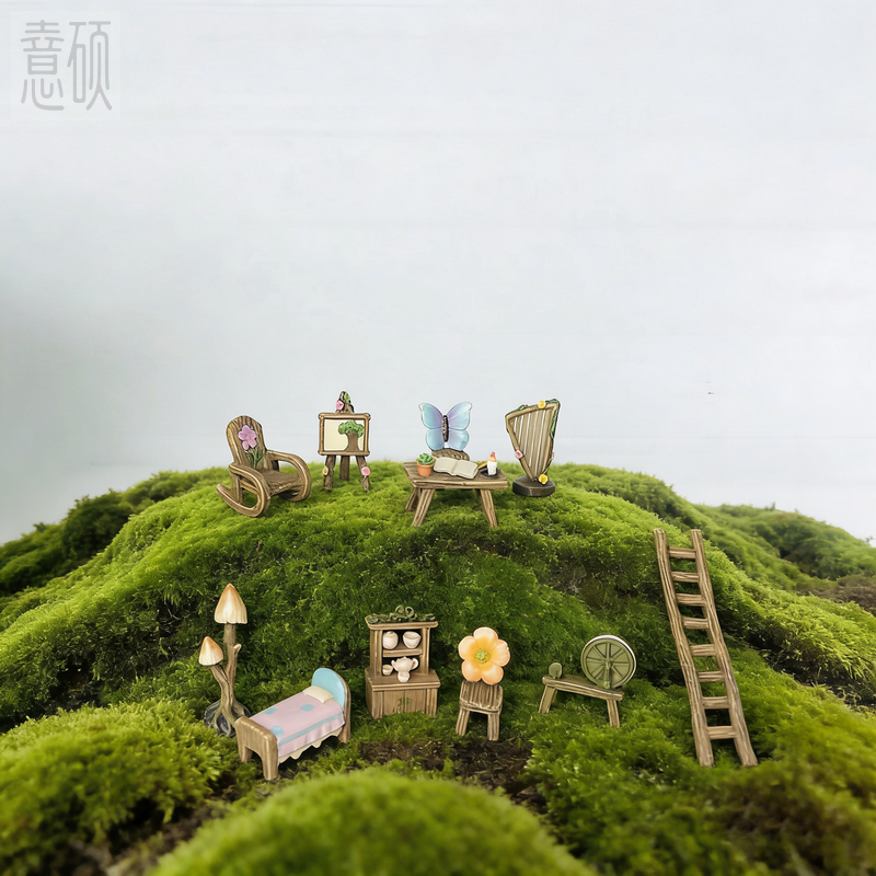 Polyresin Healing Miniature Fairy Tale Scene