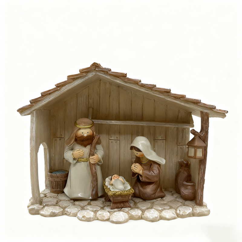 Resin Nativity Mini Figurine Set