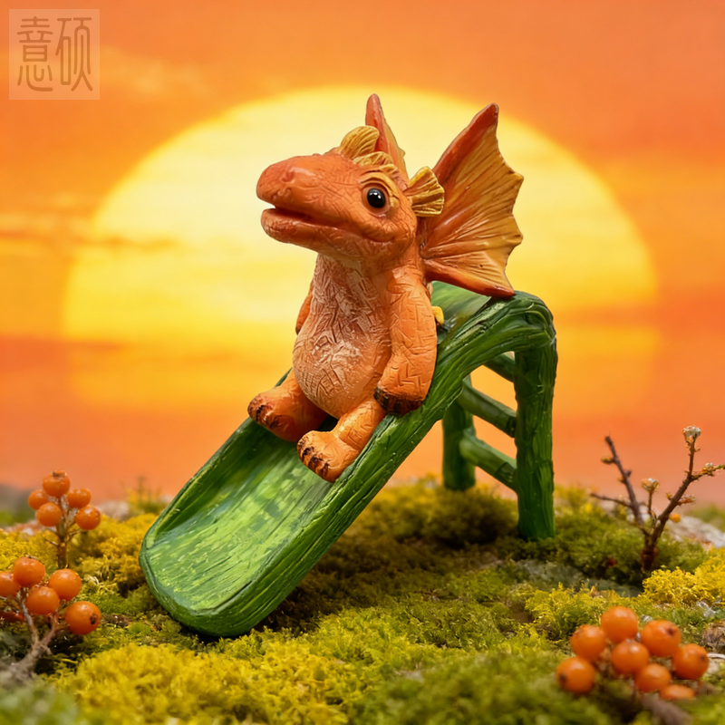 Fairy Garden Kits Hand-Painted Resin Baby Dragons 