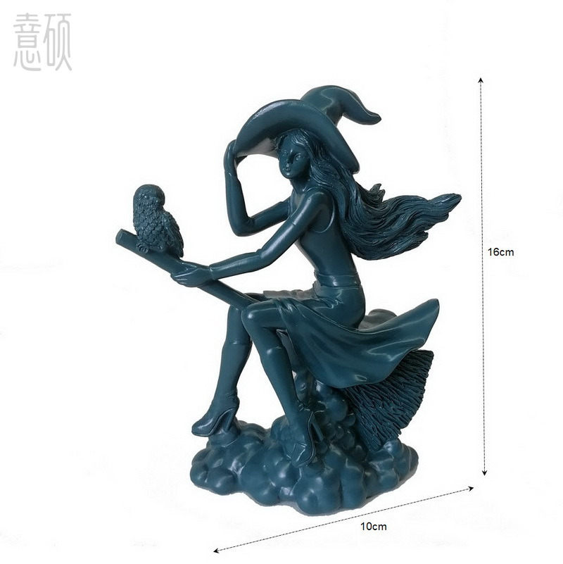 Resin Halloween Young Witch Figurine