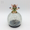 Forest Fairy & Blue Birds Resin Ornament Solar-Powered Decor 