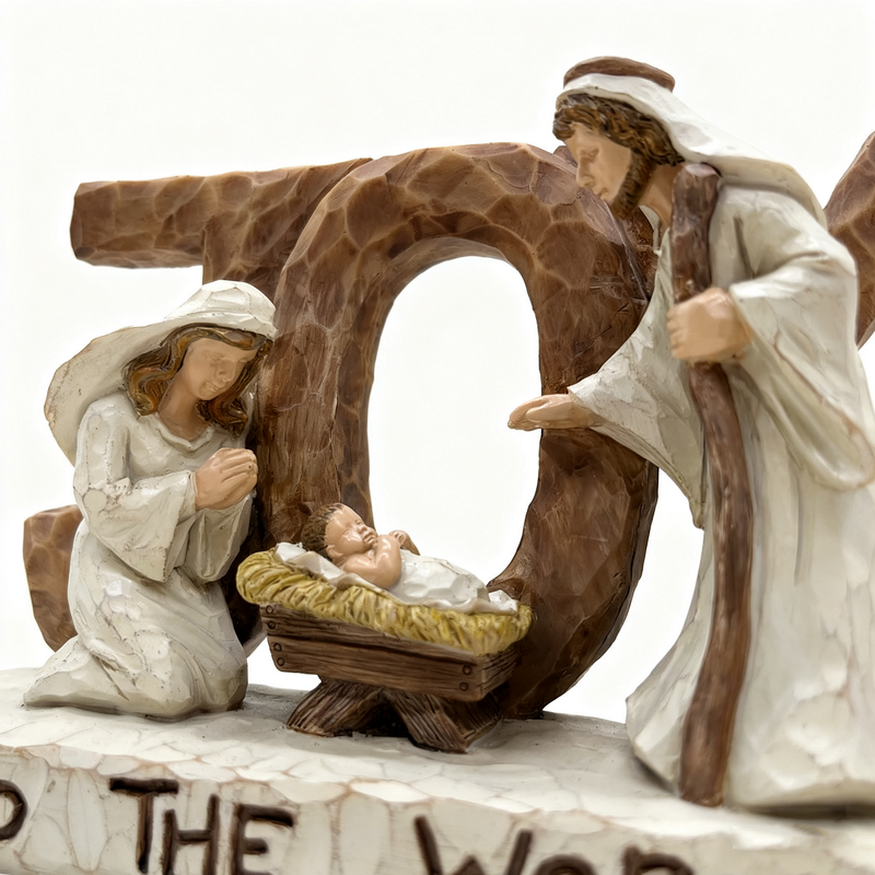 Resin Nativity Joy To The World Figurines Statue