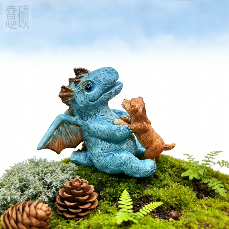 Fairy Garden Kits Hand-Painted Resin Baby Dragons 