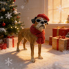 Poly Resin Christmas Puppy Figurines