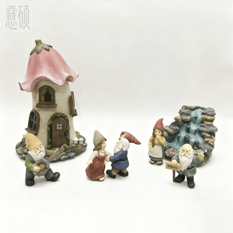 Polyresin Resin Garden Scene