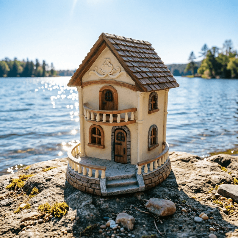 Eco-Friendly Resin Mini House Cottages