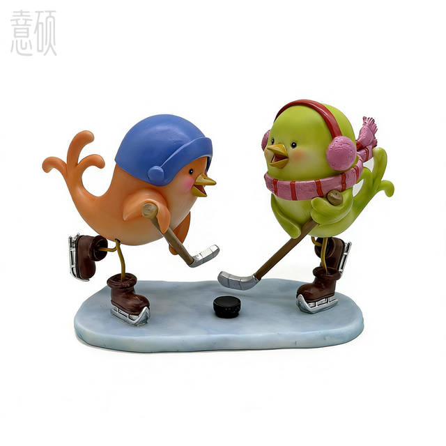 Original Design Winter Sport Bird Figurines