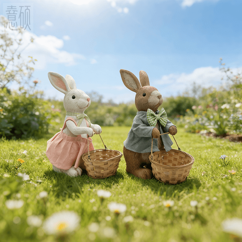 Source Factory Easter Resin Rabbit Figurines