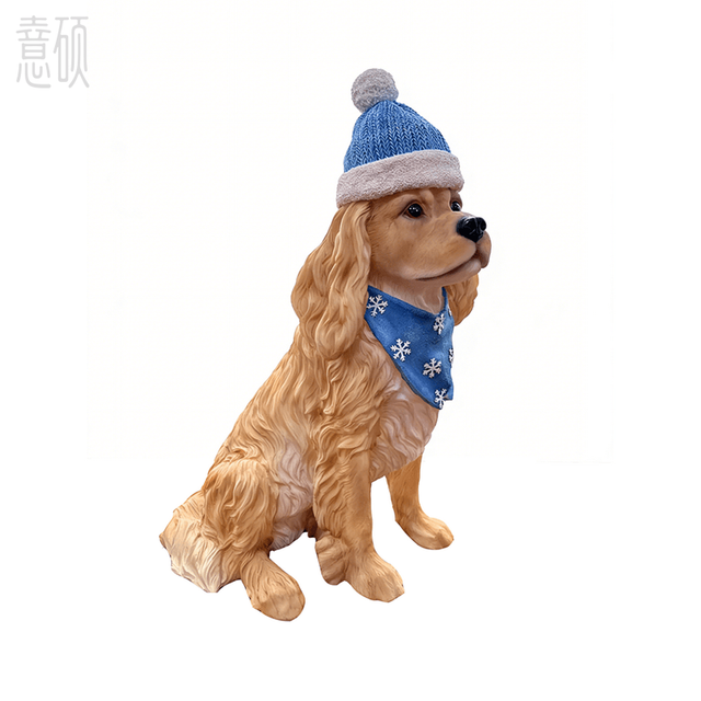 Original Life-Size Resin Puppy Sculptures