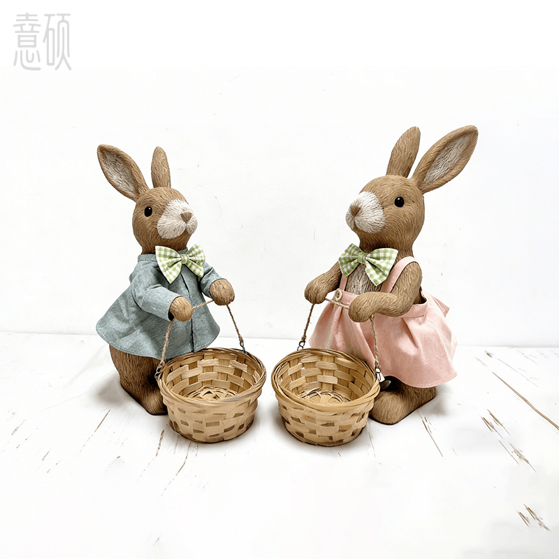 Source Factory Easter Resin Rabbit Figurines