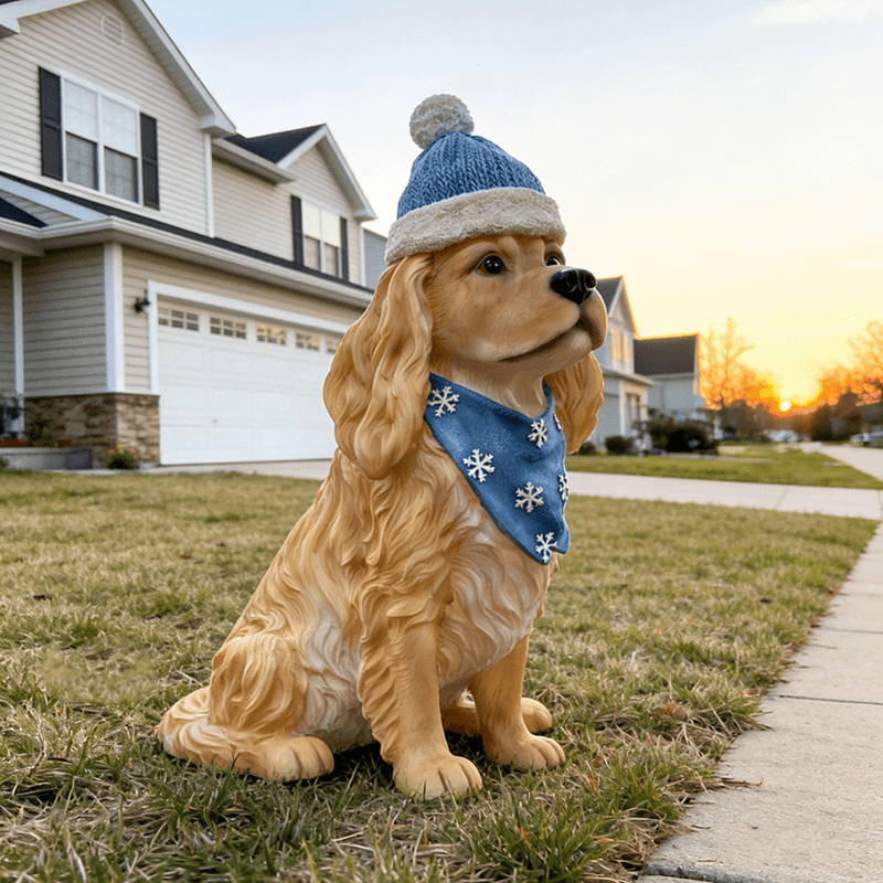 Original Life-Size Resin Puppy Sculptures