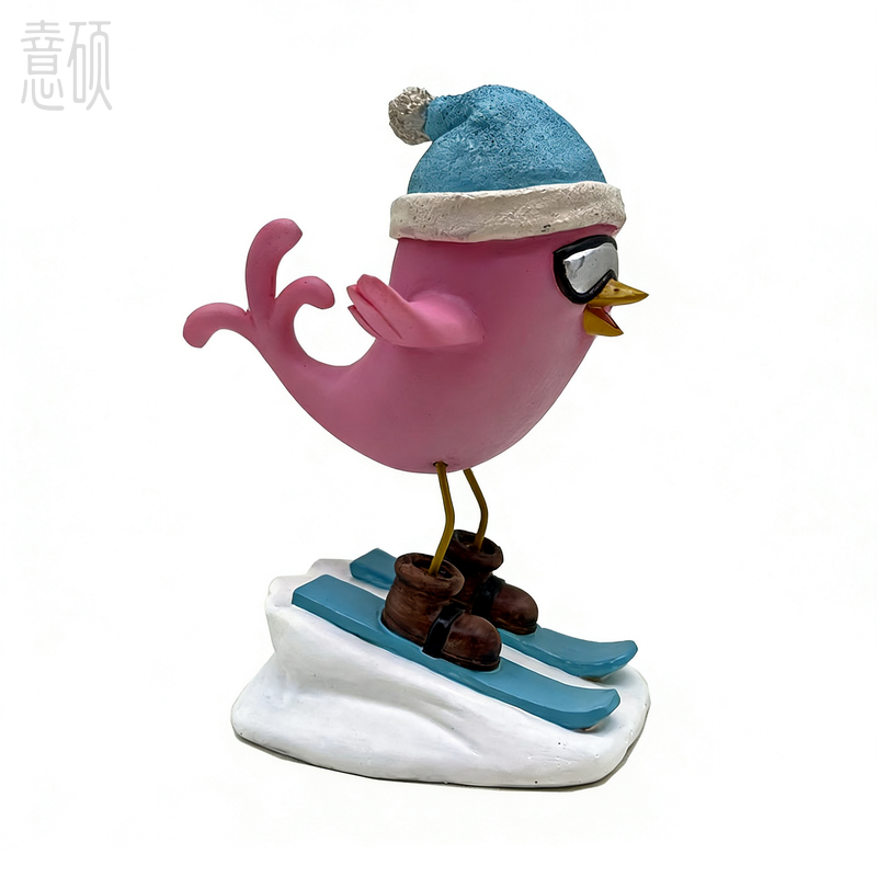 Original Design Winter Sport Bird Figurines