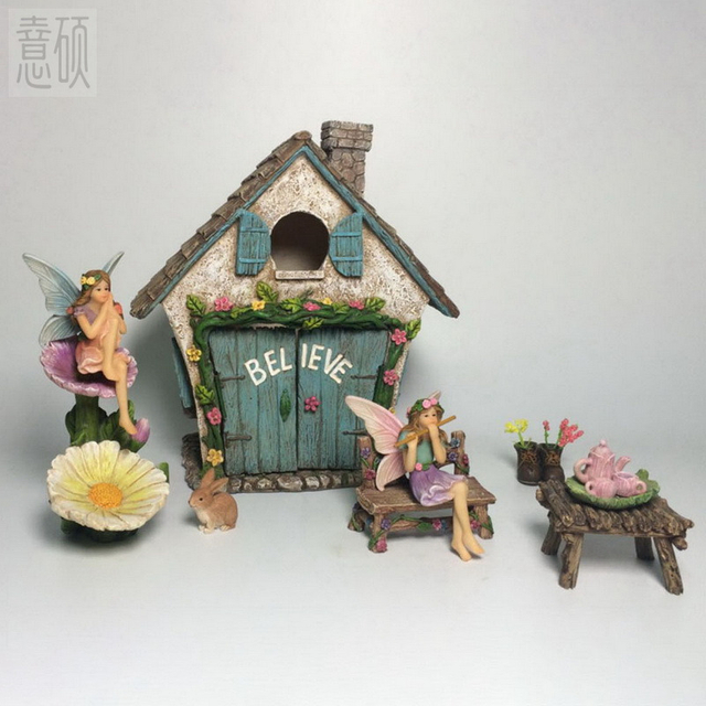 Polyresin Resin Garden Scene