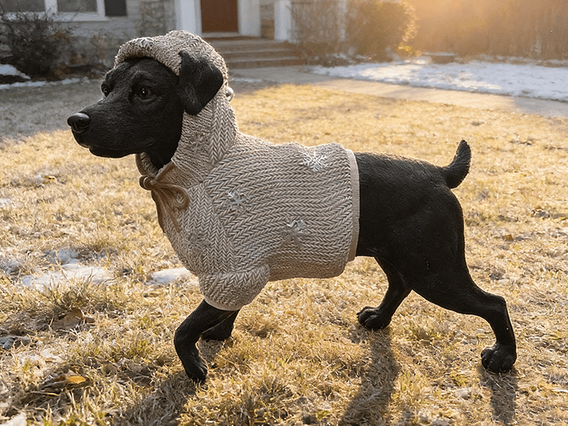 Original Life-Size Resin Puppy Sculptures