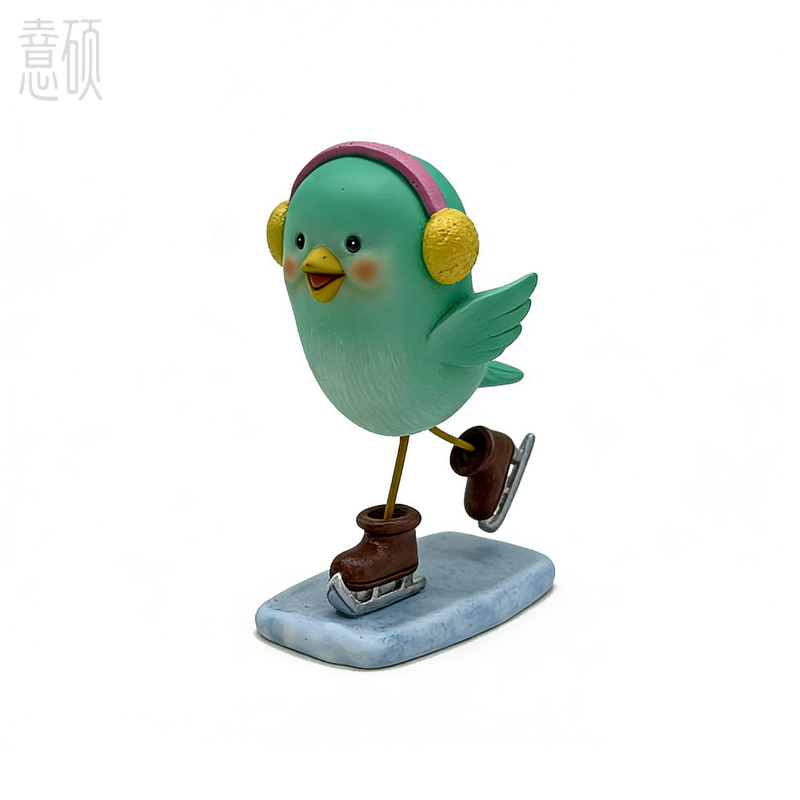 Original Design Winter Sport Bird Figurines