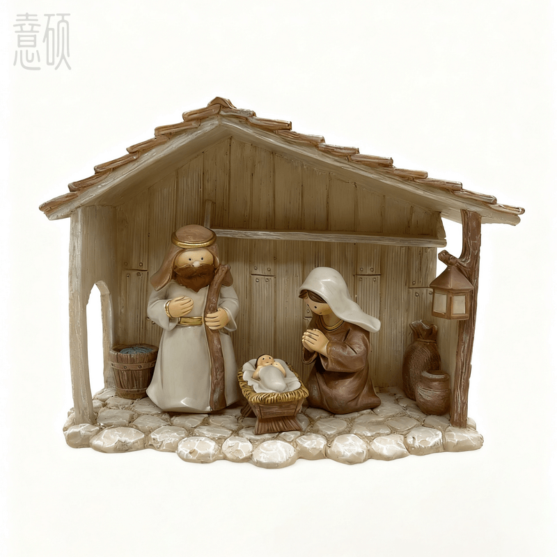Resin Nativity Mini Figurine Set